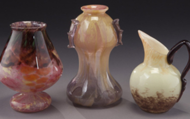 (3) Schneider modeled glass items