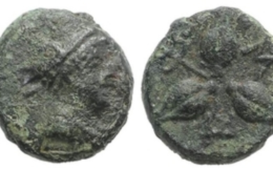 Southern Lucania, Metapontion, c. 225-200 BC. Æ (12mm, 1.95g). Head...