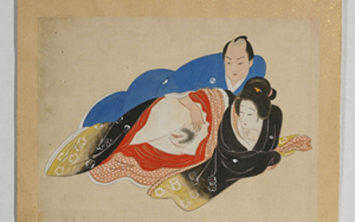 Two Japanese Shunga Paintings