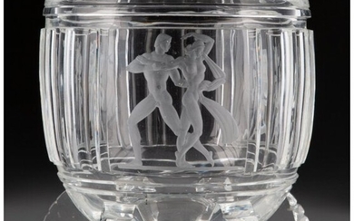 79059: Unique Steuben Etched Glass Wine, Women & Song V