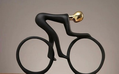 8.2" - Contemporary Abstract Cyclist Simplicity Sculpture