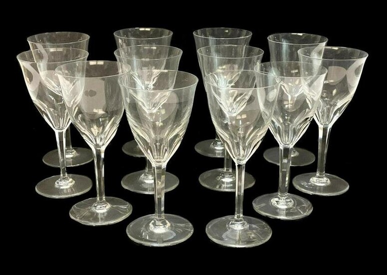 9 Baccarat France Cut Glass Water Goblets in Zurich