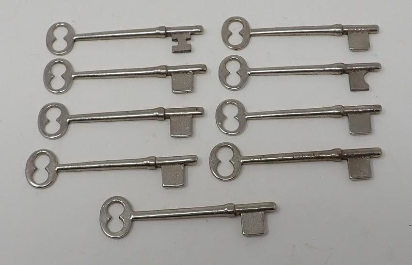 9 New old Stock Skeleton Keys