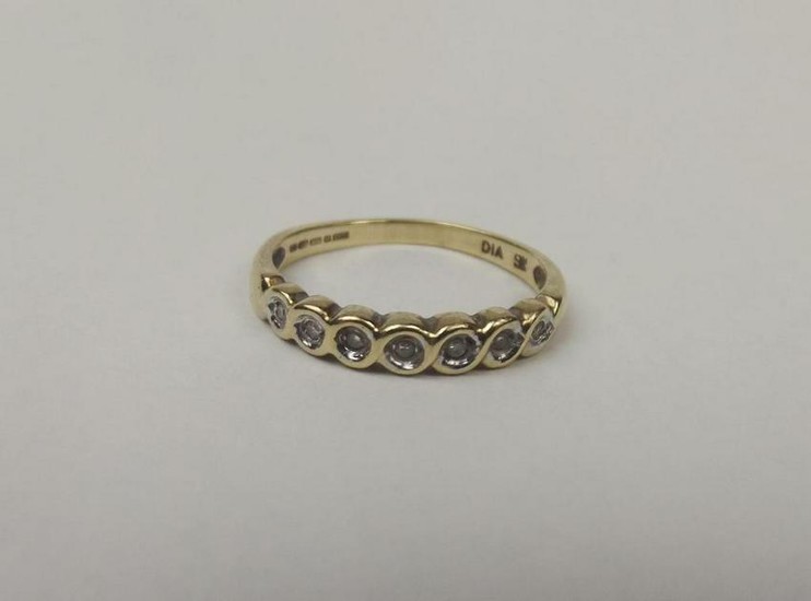 9ct Yellow Gold Diamond Ring UK Size L+ US 5 ?