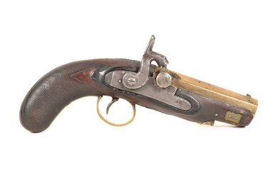 A 19th Century Wilkins of Grantham Percussion Cap Conversion pistol