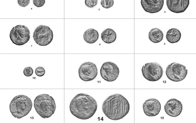 A COLLECTION OF 179 SILVER AND BRONZE COINS OF JERUSALEM...