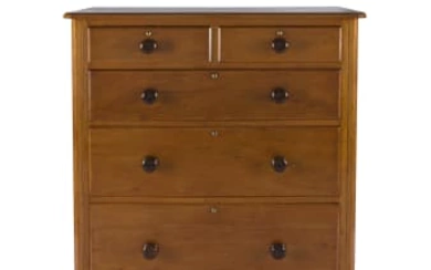 A Cape yellowwood chest of drawers, 19th century