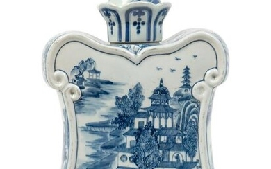 A Chinese Blue and White Porcelain Cartouche-Shaped
