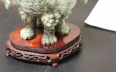 A Chinese Very Well Carved Jade Urn