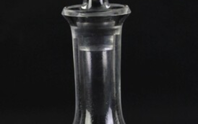 A Cut Glass Whiskey Decanter with Large Stopper (H 30cm)