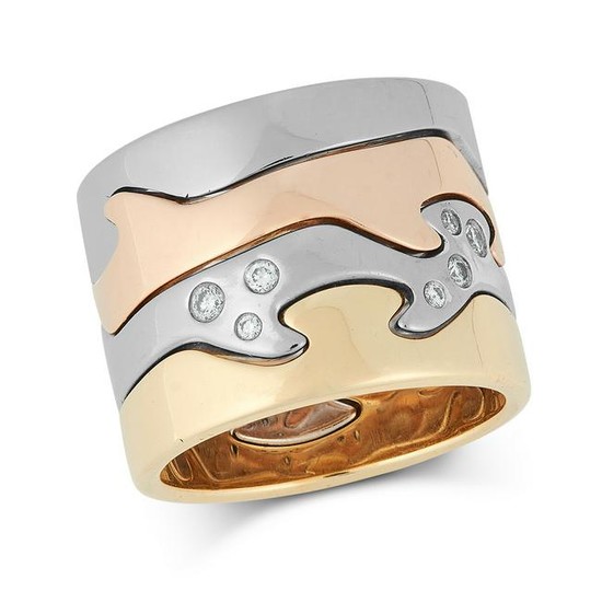 A DIAMOND FUSION STACK RING, GEORG JENSEN in 18ct