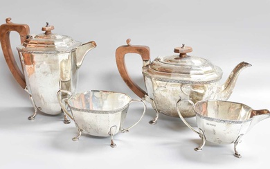 A Four-Piece George V Silver Tea-Service, by Mappin and Webb,...