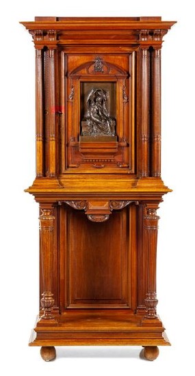 A French Bronze Mounted Walnut Cabinet
