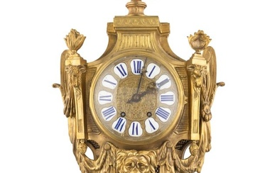 A French Gilt Bronze Cartel Clock