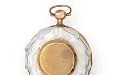 A George III or George IV Silver-Gilt Mounted Glass Vinaigrette Apparently Unmarked, Circa 1820