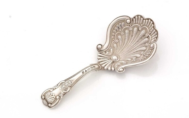 A George IV silver caddy spoon.