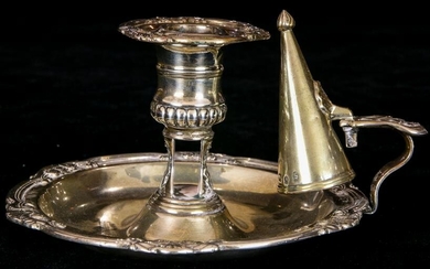A George IV sterling taperstand, Sheffield, c1840