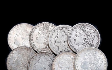A Group of 8 Various Year Morgan Liberty Silver Dollar Coins