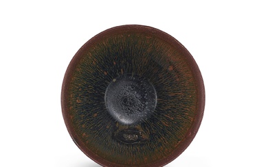 A Jian 'hare’s fur' black-glazed tea bowl, Southern Song dynasty 南宋 建窰兔毫盞