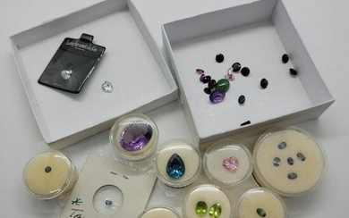 A Large Grouping Of Gemstones