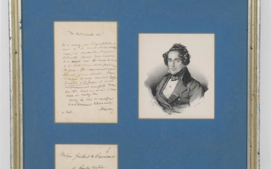 A Letter Signed and Written by Giacomo Meyerbeer