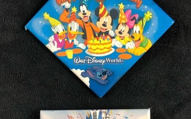 A Lot Of Assorted 84 Vintage Walt Disney World Buttons 30th Anniversary 33th Happy Birthday