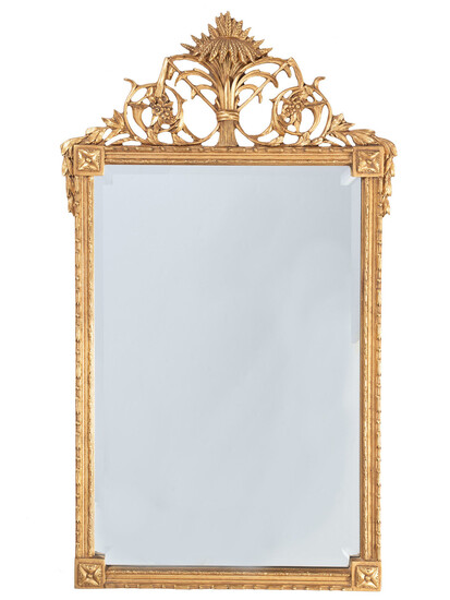 A Louis XVI-Style Gilt Mirror