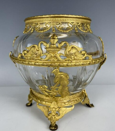 A MAGNIFICENT ORMOLU MOUNTED BACCARAT CRYSTAL