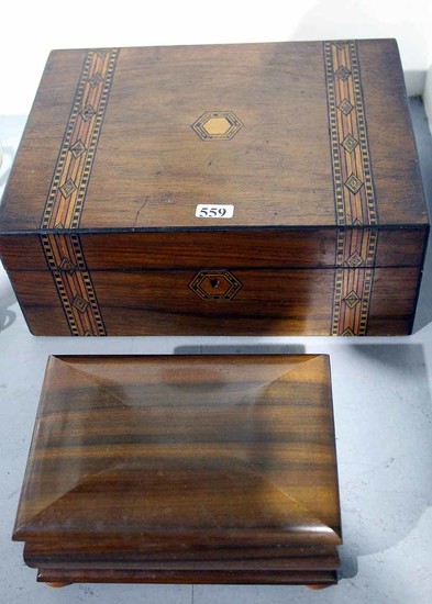 A MARQUETRY INLAY BOX