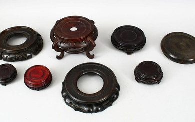 A MIXED LOT OF EIGHT 19TH CENTURY CHINESE CARVED