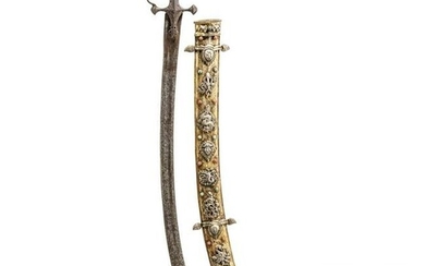 A Nepalese tulwar with gilt scabbard, 18th/19th century