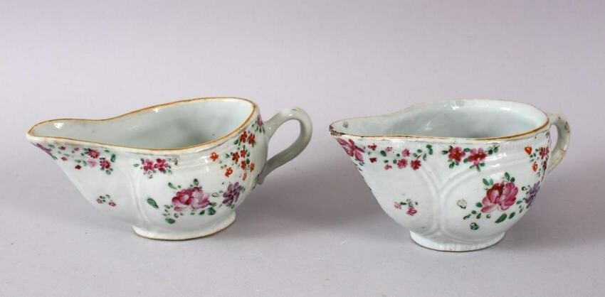 A PAIR OF 18TH CENTURY CHINESE EXPORT FAMILLE ROSE