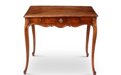 A PROVINCIAL LOUIS XV STYLE FRUITWOOD SIDE TABLE, 19TH CENTURY