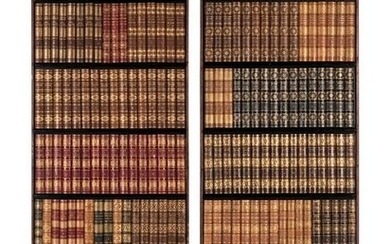A Pair of Faux Book Wall Panels