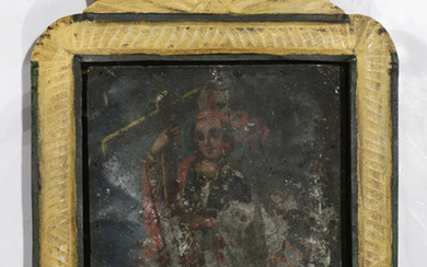A Spanish Colonial tin retablo