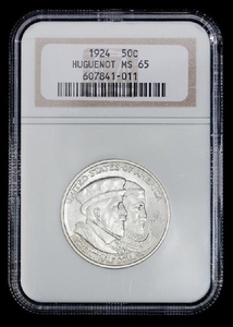 A United States 1924 Huguenot Commemorative 50c Coin