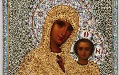 A VERY FINE RUSSIAN ICON MOSCOW 1908-1917