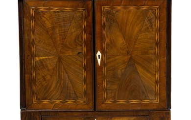A Victorian inlaid mahogany collector's cabinet, 19th century