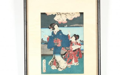 A Woodblock Print by Utagawa Kunisada (Japanese, 1786-1865)