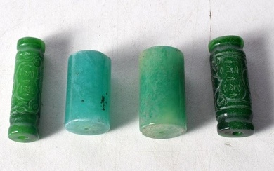 A collection of Chinese Jade toggles. 5cm (4).