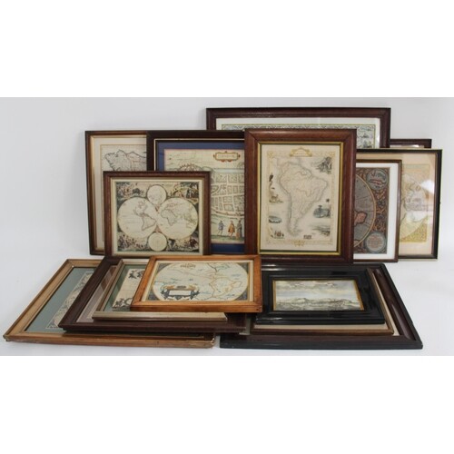 A collection of reproduction maps, 19th century and later, t...