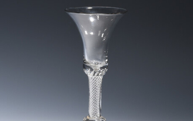 A composite stem wine glass c.1755