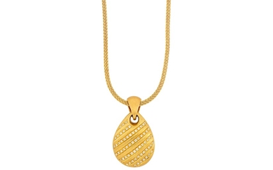 A diamond-set pendant necklace
