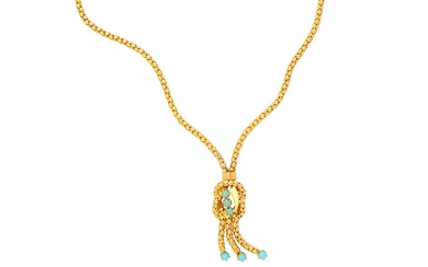 A fancy-link pendant necklace