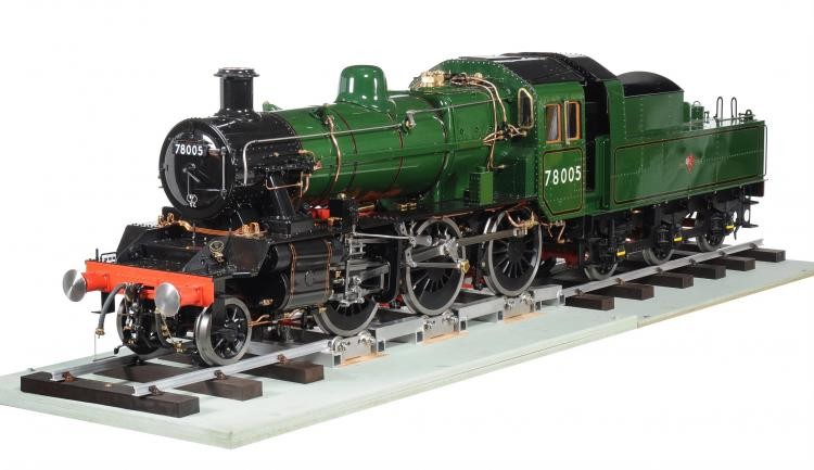 A fine exhibition quality 7 ¼ inch gauge model of a 2-6-0 (Mogul) British Railways Standard Class 2 tender locomotive No 78005