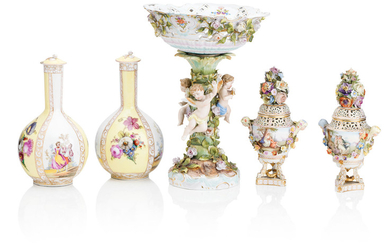 A group of Dresden porcelain