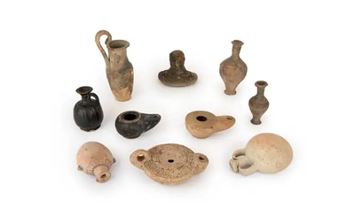 A group of pottery vessels, Circa 1400 B.C. – 2nd Century A.D.,...