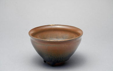 A jian ware 'hare's fur' conical teal bowl
