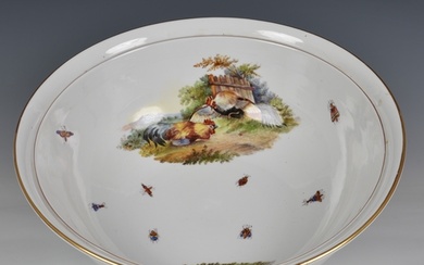 A large white Dresden Porcelain Bowl / basin, made for Harve...
