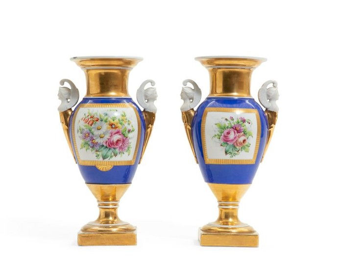 A pair of Paris porcelain vases